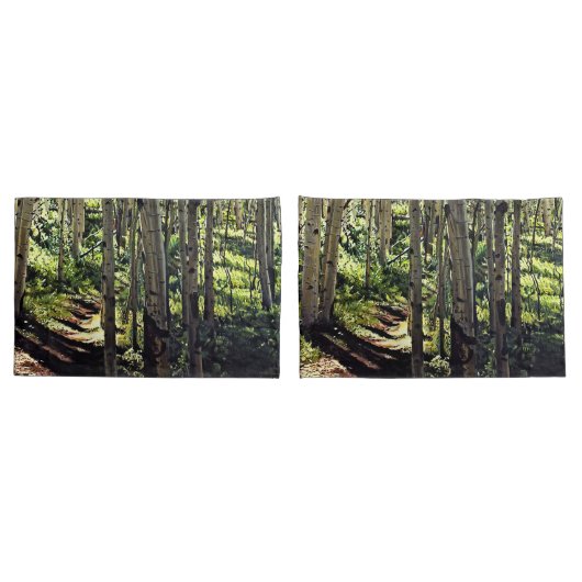 Forest Aspens Trees Kussensloop (Achterkant-Set)