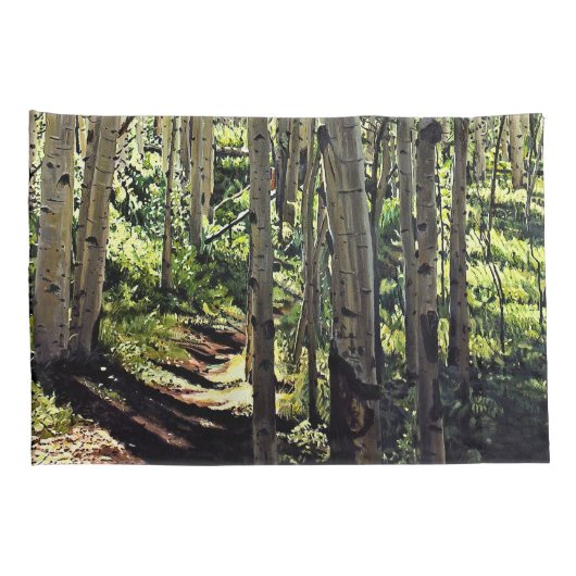 Forest Aspens Trees Kussensloop (Achterkant-Rechts)