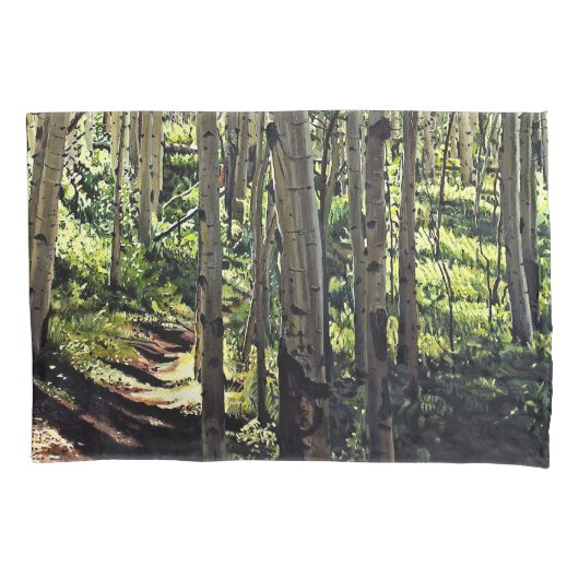 Forest Aspens Trees Kussensloop (Voorkant-Links)