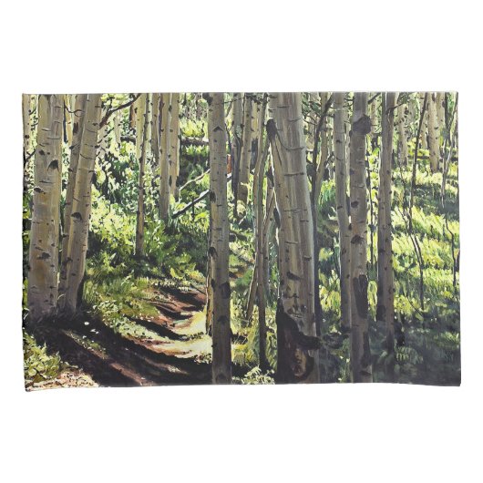 Forest Aspens Trees Kussensloop (Voorkant-Rechts)