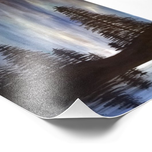 Forest Aurora 5x7 Print Foto Afdruk (Hoek)