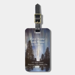 Forest Aurora Aanpasbare Bagage Label