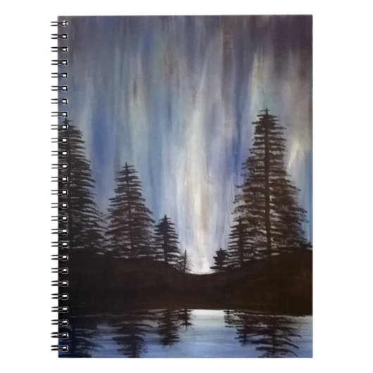Forest Aurora Spiral notebook Notitieboek (Voorkant)