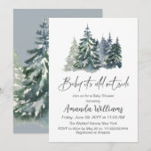 Forest Baby Het is koud buiten het Baby shower Kaart (Voorkant / Achterkant)