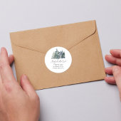 Forest Baby Het is koud buiten het Baby shower Ronde Sticker