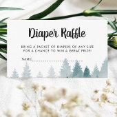 Forest Baby shower Diaper Raffle Informatiekaartje