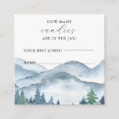 Forest Baby shower hoeveel in het potje spel Informatiekaartje (Voorkant)