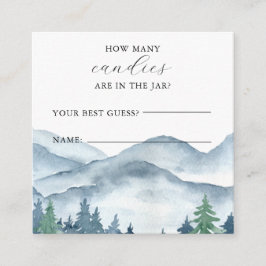 Forest Baby shower hoeveel in het potje spel Informatiekaartje