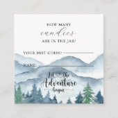 Forest Baby shower hoeveel in het potje spel Informatiekaartje (Voorkant)