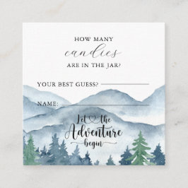 Forest Baby shower hoeveel in het potje spel Informatiekaartje