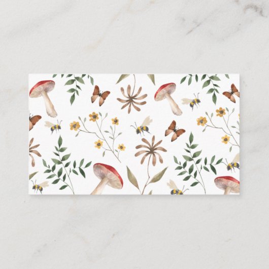 Forest Baby shower Luier Raffle Ticket Informatiekaartje (Achterkant)