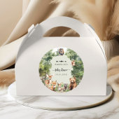 Forest Baby shower schattige dieren Ronde Sticker