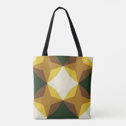 Forest Bark Diamond-motief Tote Bag (Achterkant)