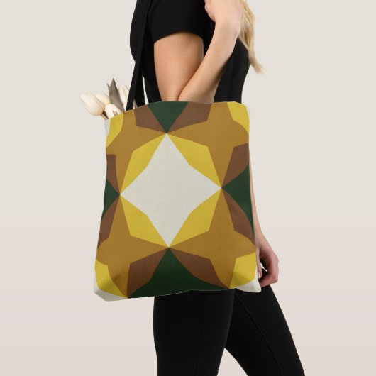 Forest Bark Diamond-motief Tote Bag (Dichtbij)