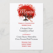 Forest Barn Rustic  Red Tree Wedding Menu (Voorkant)