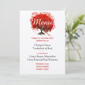 Forest Barn Rustic Red Tree Wedding Menu (Staand voorkant)