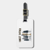 Forest Bather Camping Bagagelabel (Voorkant verticaal)