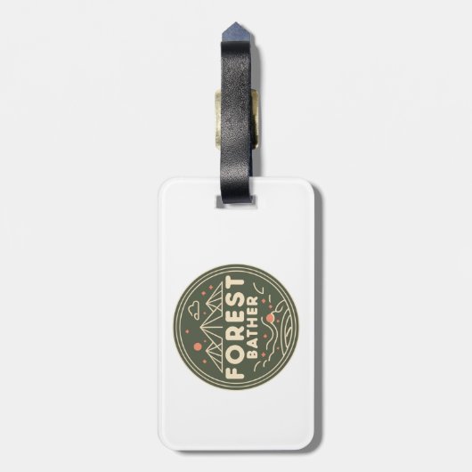 Forest Bather Circle Bagagelabel (Achterkant verticaal)