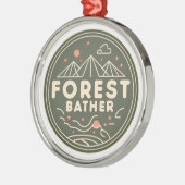 Forest Bather Circle Metalen Ornament (Links)