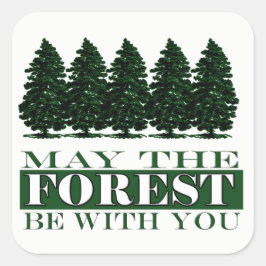 Forest Be With You Funny Sticker
