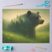 Forest Bear Landscape – Wildlife Nature Decoupage  Tissuepapier (Craft)