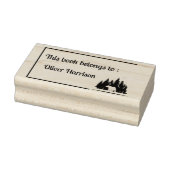 Forest Bear 'This Book Belongs To' Custom Stamp Rubberstempel (Stempel)