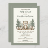 Forest Beer Baby shower Invitation Kaart (Voorkant / Achterkant)