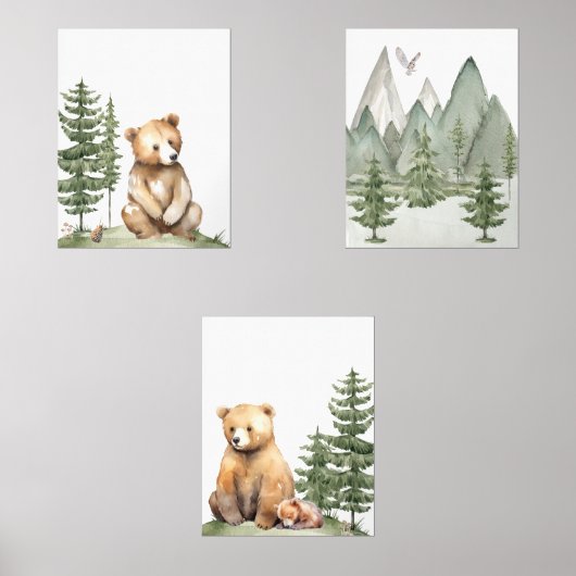 Forest Beer Nursery Prints - Set van 3 (Voorkant)