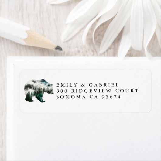 Forest Beer Waterverf retouradreslabel Etiket (Insitu)