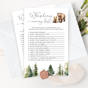 Forest beer Wie kent mama beste baby shower spel