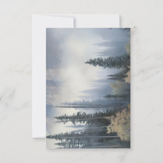 Forest begrafenis sympathie dank u kaart notitiekaartje (Achterkant)