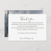 Forest begrafenis sympathie dank u kaart notitiekaartje (Voorkant / Achterkant)