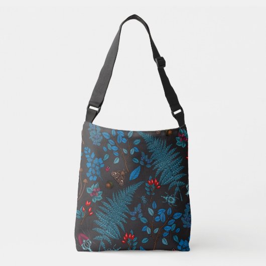 Forest berries, leaves and bugs 1 crossbody tas (Voorkant)