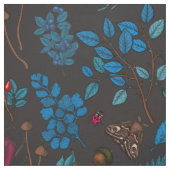 Forest berries, leaves and bugs 1 stof (Swatch)