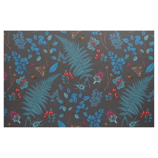 Forest berries, leaves and bugs 1 stof (Fat Quarter)