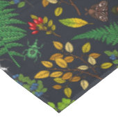 Forest berries, leaves and bugs on graphics black tafelkleed (Gekanteld)
