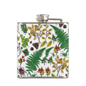 Forest berries, leaves and bugs on white heupfles (Achterkant)