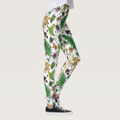 Forest berries, leaves and bugs on white leggings (Rechts)