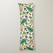 Forest berries, leaves and bugs on white lichaamskussen (Achterkant (Verticaal))