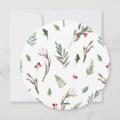 Forest Berry Pinecone Round Photo Feestdagenkaart (Achterkant)