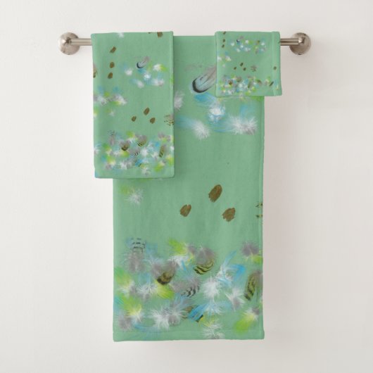 Forest Birds Bath Towel Bad Handdoek (Insitu)