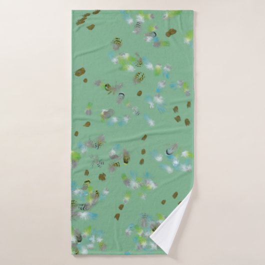 Forest Birds Bath Towel Bad Handdoek (Badhanddoek)