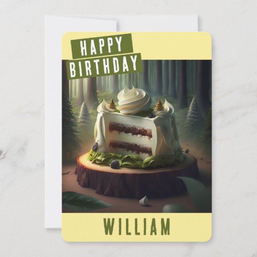 Forest Birthday Kaart (Voorkant)