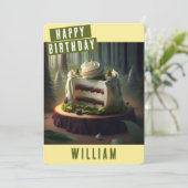 Forest Birthday Kaart (Staand voorkant)