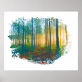 " Forest Bossen Rustic Woodland Artsy Poster (Voorkant)