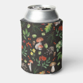 Forest Bounty: Waterverf paddenstoelenpatroon Blikjeskoeler (Blikje Achterkant)