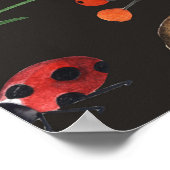 Forest Bounty: Waterverf paddenstoelenpatroon Poster (Hoek)