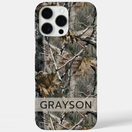 Forest Branches Camouflage Personalized Case-Mate iPhone Case (Achterkant)