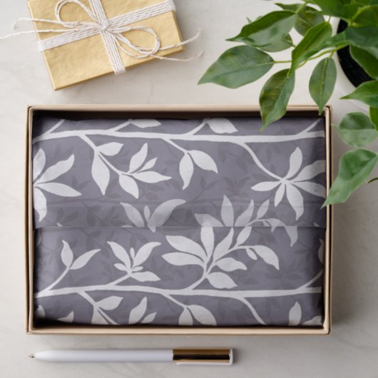 Forest Breeze Minimalist Botanical Silhouette Lav Tissuepapier (Geschenk)