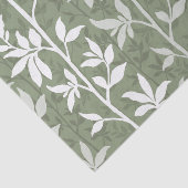 Forest Breeze Minimalist Botanical Silhouette Sage Tissuepapier (Detail)